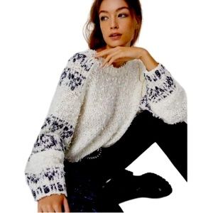 Pilcro - Anthropologie Petra Feathered Textured Knit Sweater